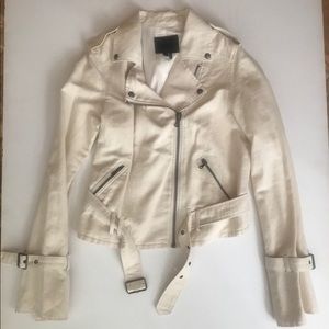 PAIGE Linen Moto Jacket